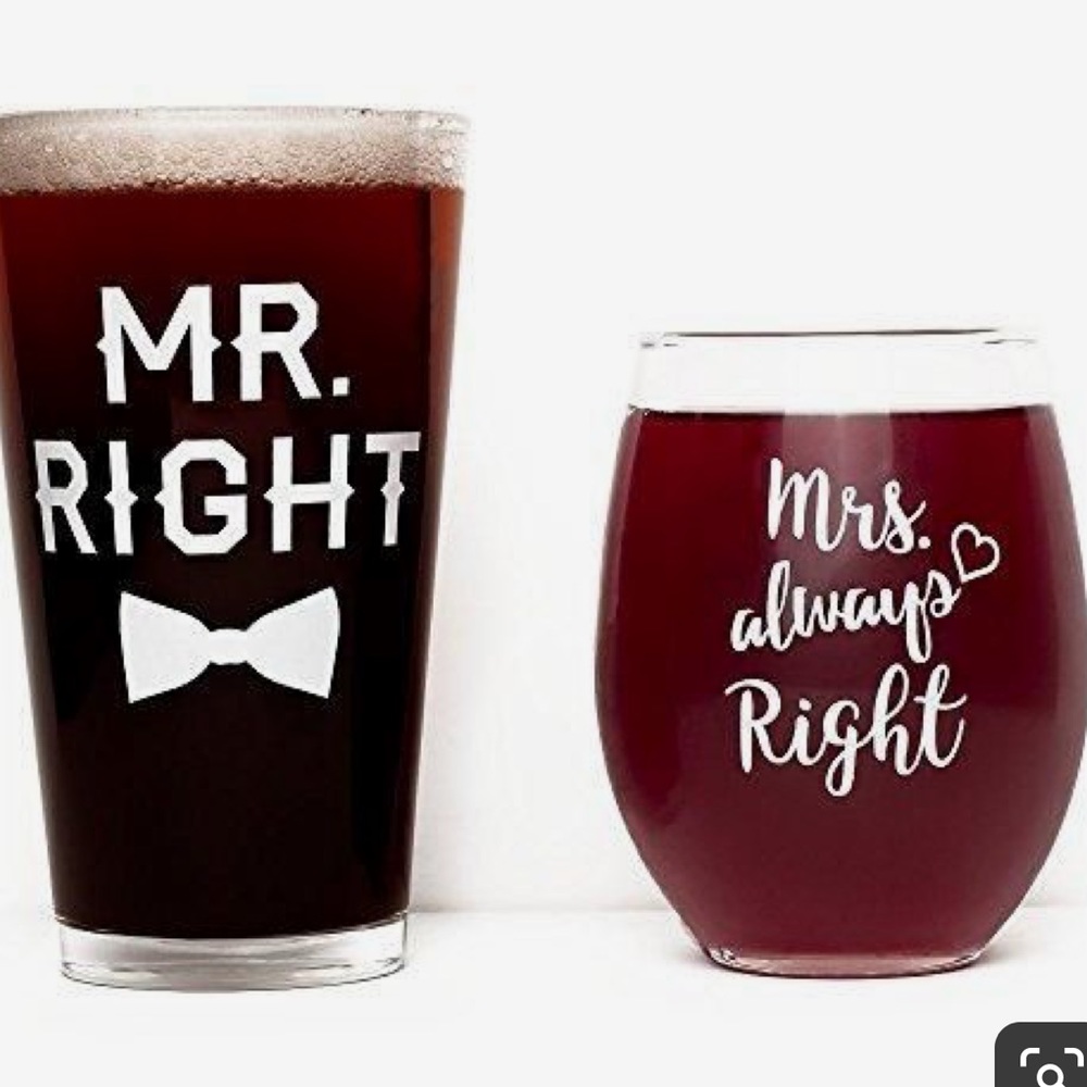 Wine and beer glasses